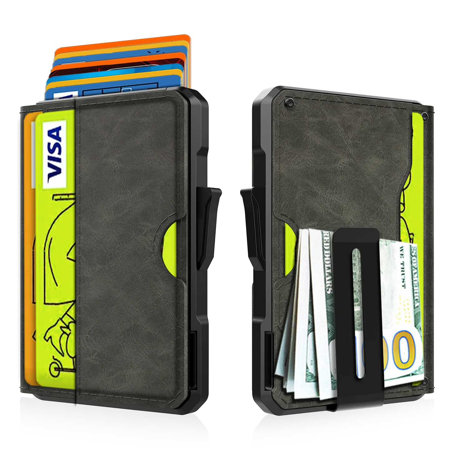 Slim RFID Wallet With Money Clip