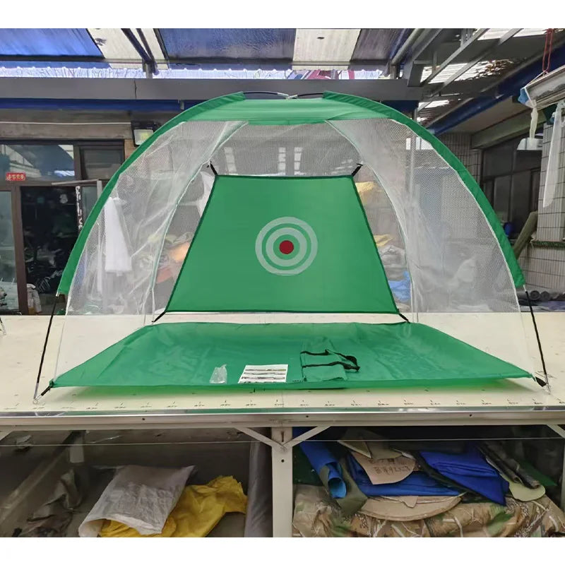 6.56ft*4.59ft Golf Net, Golf Practice Net with Golf Hitting Mat, Home Golf Hitting Aid Nets for Backyard Driving Chipping Swing